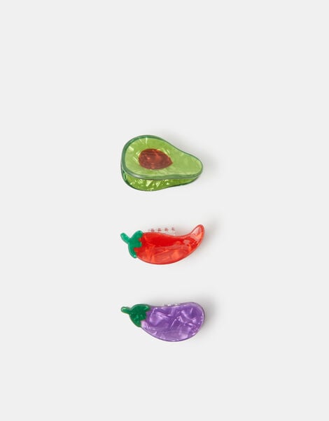 3-Pack Mini Fruit & Veg Claw Clips, , large