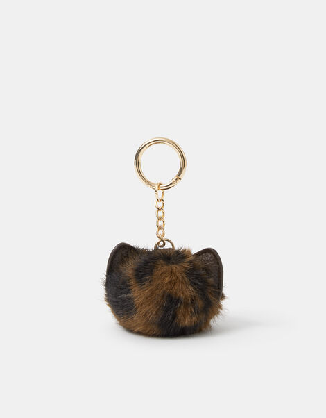 Animal Print Pom Bag Charm, , large