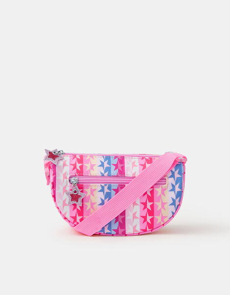Girls Star Print Crossbody Bag, , large