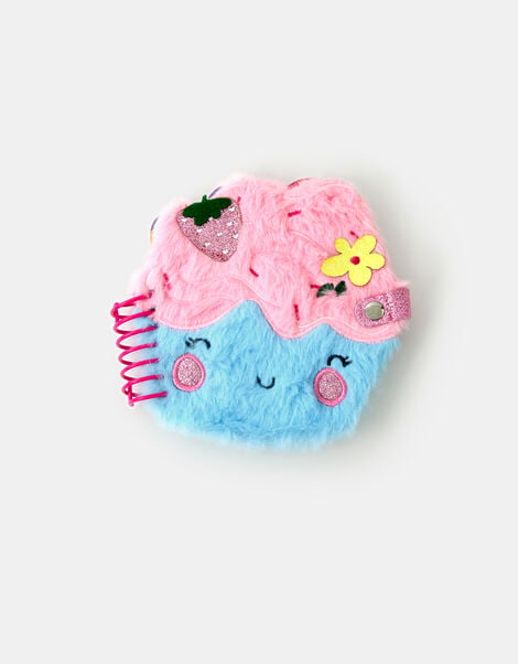 Girls Fluffy Cupcake Notebook, , large
