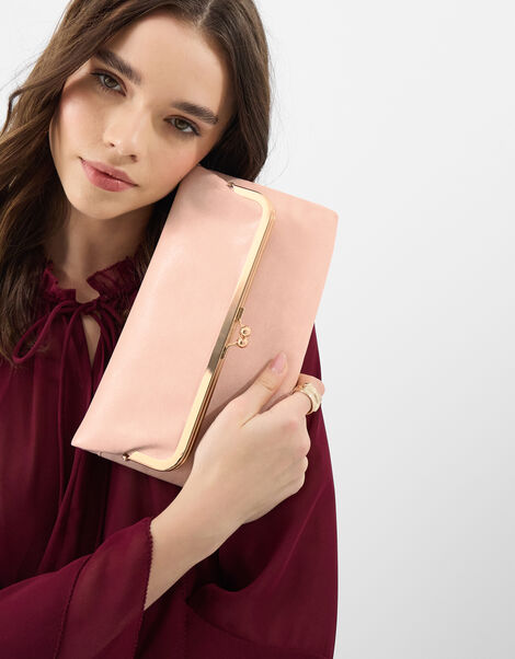 Fold Over Clip Frame Clutch Bag, , large