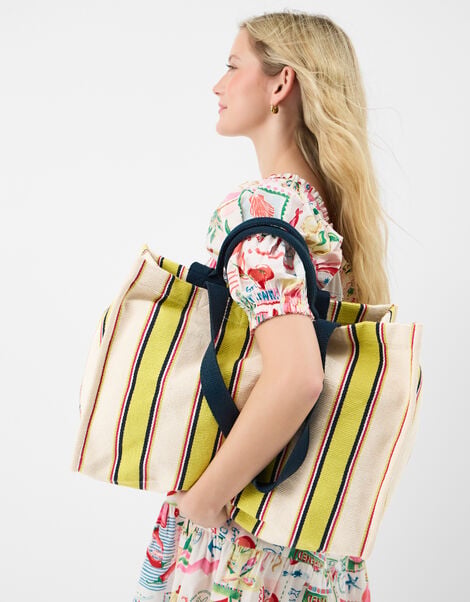 Stripe Beach Tote Bag, , large